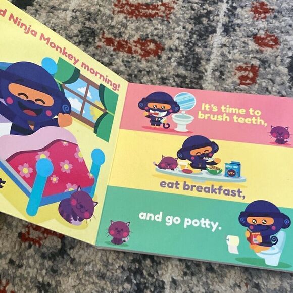 Hyperactive Monkey Ninja Monkey's Fun Day! Book and Puppet - Picture 2 of 6